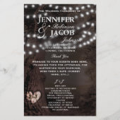 Hochzeitsprogramm | Rustikale Hochzeit (Vorderseite)