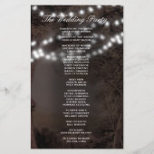 Hochzeitsprogramm | Rustikale Hochzeit (Rückseite)