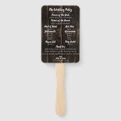 Hochzeitsprogramm Rustikale HochzeitsLICHTEN Fächer (Rückseite)