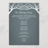 Hochzeitsprogramm - Rustikaler Baum Programm (Rückseite)