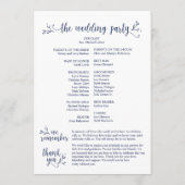 Hochzeitsprogramm rustikales Thema TED418A_1 Programm (Rückseite)