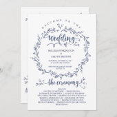 Hochzeitsprogramm rustikales Thema TED418A_1 Programm (Vorne/Hinten)