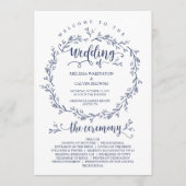 Hochzeitsprogramm rustikales Thema TED418A_1 Programm (Vorderseite)