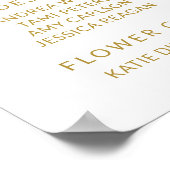 Hochzeitsprogramm Schilder Größe Gold Kalligrafie (Ecke)