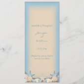 Hochzeitsprogramm Schöne Tropical Beach Muscheln Programm (Vorderseite)