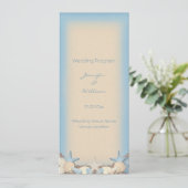 Hochzeitsprogramm Schöne Tropical Beach Muscheln Programm (Stehend Vorderseite)