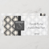 Hochzeitsprogramm - Schwarz-Weiß-Damassom Programm (Vorne/Hinten)