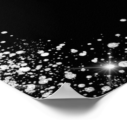 Hochzeitsprogramm schwarz-weiß poster (Ecke)