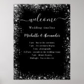 Hochzeitsprogramm schwarz-weiß poster (Vorne)