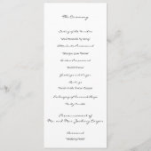 Hochzeitsprogramm "Scribbles" Programm (Rückseite)