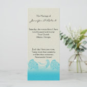 Hochzeitsprogramm "Seaside and Aqua" Programm (Stehend Vorderseite)