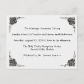 Hochzeitsprogramm, Seite 1 von 2. Postkarte (Vorderseite)