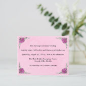 Hochzeitsprogramm, Seite 1 von 2. Postkarte (Stehend Vorderseite)