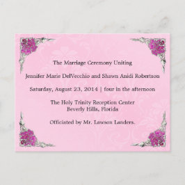 Hochzeitsprogramm, Seite 1 von 2. Postkarte