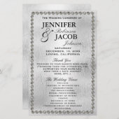 Hochzeitsprogramm | Silber- und Diamantenschau (Vorne/Hinten)