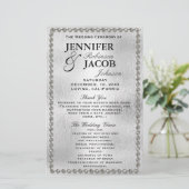 Hochzeitsprogramm | Silber- und Diamantenschau (Stehend Vorderseite)