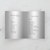Hochzeitsprogramm Silber zwei Herzen Programm (Innenseite)