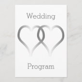 Hochzeitsprogramm Silberherzen Programm (Vorderseite)