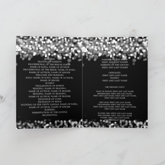 Hochzeitsprogramm Silberlampen Programm (Innenseite)