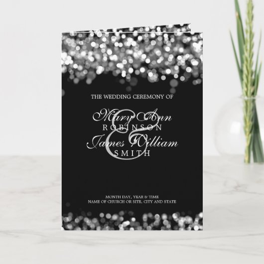 Hochzeitsprogramm Silberlampen Programm (Vorderseite)