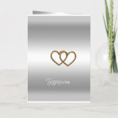 Hochzeitsprogramm Silberne zwei Herzen Programm (Rückseite)