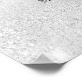 Hochzeitsprogramm Silberner Glitzer willkommen Poster (Ecke)