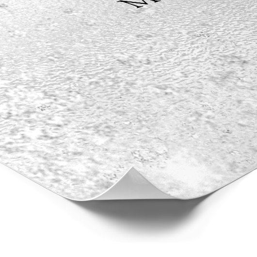 Hochzeitsprogramm Silberner Glitzer willkommen Poster (Ecke)