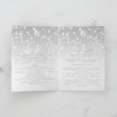 Hochzeitsprogramm Silver Bokeh Sparkle Lights Programm (Innenseite)