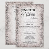 Hochzeitsprogramm | Silver Glitzer Look (Vorne/Hinten)