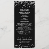 Hochzeitsprogramm Silver Imitats Glitzer Confetti  Programm (Rückseite)