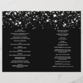 Hochzeitsprogramm Silver Midnight Glam (Rückseite)