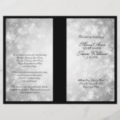 Hochzeitsprogramm Silver Winter Wonderland Sparkle (Vorderseite)