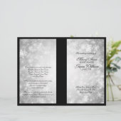 Hochzeitsprogramm Silver Winter Wonderland Sparkle (Stehend Vorderseite)