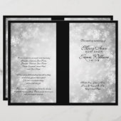 Hochzeitsprogramm Silver Winter Wonderland Sparkle (Vorne/Hinten)