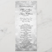 Hochzeitsprogramm Silver Winter Wonderland Sparkle Programm (Vorderseite)