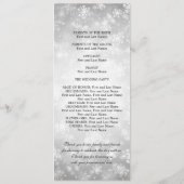 Hochzeitsprogramm Silver Winter Wonderland Sparkle Programm (Rückseite)