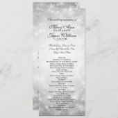 Hochzeitsprogramm Silver Winter Wonderland Sparkle Programm (Vorne/Hinten)