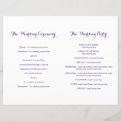 Hochzeitsprogramm "Starry night sky" (Rückseite)