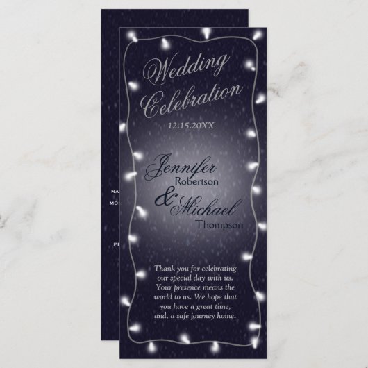 Hochzeitsprogramm | Startnight Programm (Vorne/Hinten)