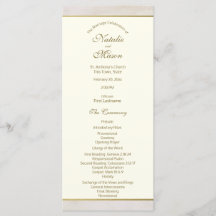 Hochzeitsprogramm Stone and Gold Akzent