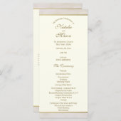 Hochzeitsprogramm Stone and Gold Akzent Programm (Vorne/Hinten)