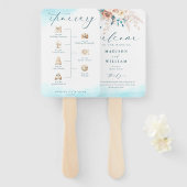 Hochzeitsprogramm Strand Ziel Fächer (Vorne und Hinten)