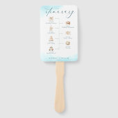 Hochzeitsprogramm Strand Ziel Fächer (Vorderseite)