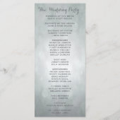 Hochzeitsprogramm | Subtile Silver Highlights Programm (Rückseite)