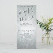 Hochzeitsprogramm | Subtile Silver Highlights Programm (Stehend Vorderseite)