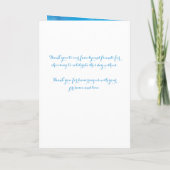 Hochzeitsprogramm Summer Blue Watercolor Programm (Rückseite)