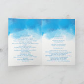 Hochzeitsprogramm Summer Blue Watercolor Programm (Innenseite)