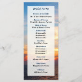 Hochzeitsprogramm "Sunrise at Sea" Programm (Rückseite)