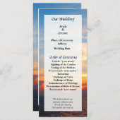 Hochzeitsprogramm "Sunrise at Sea" Programm (Vorne/Hinten)