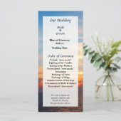 Hochzeitsprogramm "Sunrise at Sea" Programm (Stehend Vorderseite)